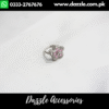 Pink Floral Silver Plated Girls Ring Adjustable Size