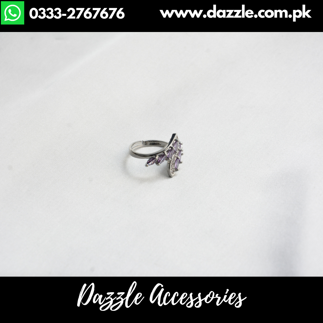 Purple Silver Plated Adjustable Size