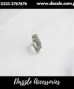 Silver Branded Band Ring