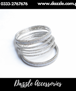 Silver Plated Bangles Set Size