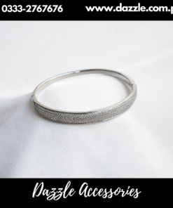 Silver Plated Zirconia Bangle Bracelet