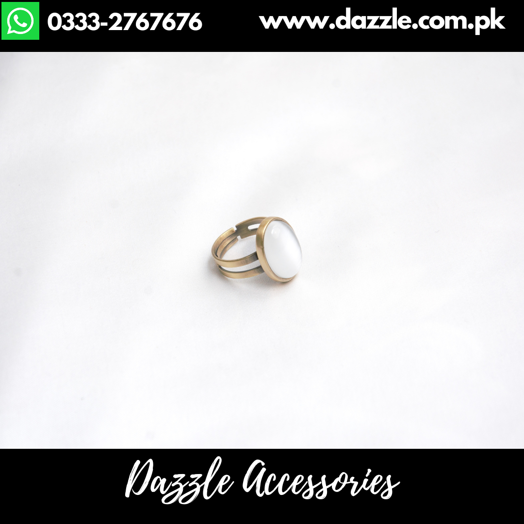 Silver Zirconia Adjustable Ring