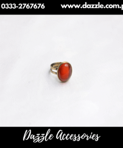 Single Maroon Stone Antique Ring Adjustable Size