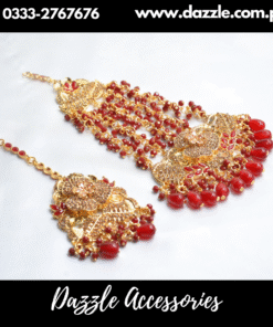 Statement Maroon Jhomar with Bindiya