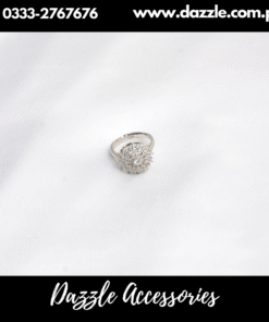 White One Stone Antique Ladies Ring Adjustable Size