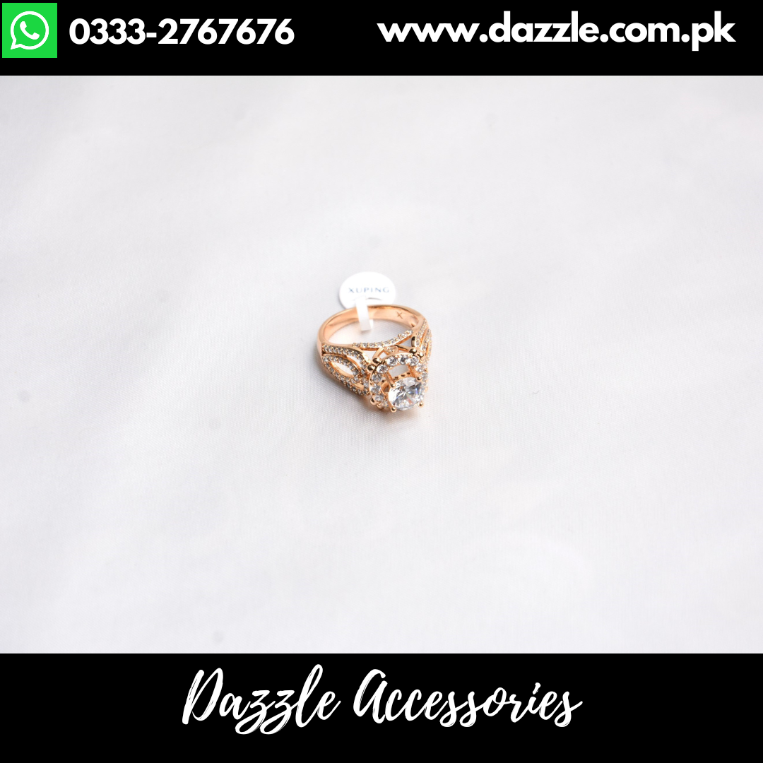 Xuping Gold Polish Ladies Ring