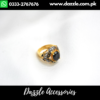 Black One Stone Adjustable Ring