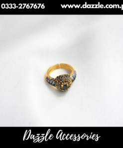 Black Zirconia Adjustable Ring