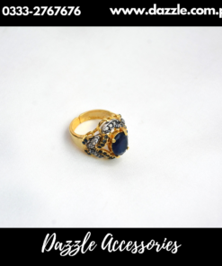 Blue Gold Plated Ring for Women