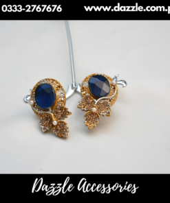 Blue Turkish big stud earrings