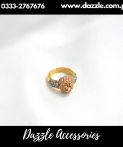 Champagne Zirconia Adjustable Ring