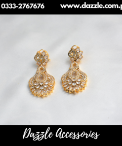Decent champagne Zirconia earrings