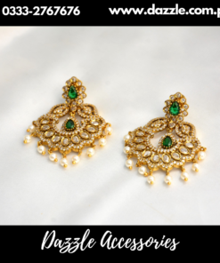 Elegant Kundan green Earrings
