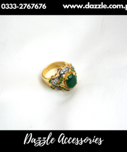 Emerald Green Adjustable Ring