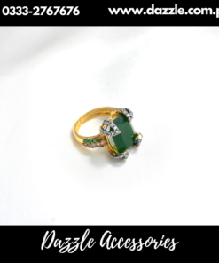 Emerald Green Statement Ring Adjustable Size