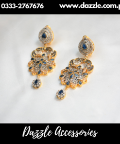 Fancy Black zirconia earrings