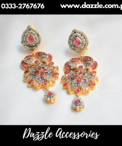 Fancy Ruby zirconia Earrings
