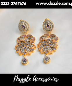 Fancy Purple zirconia earrings