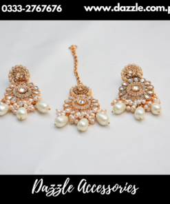 Golden Pearl Earrings and Bindiya