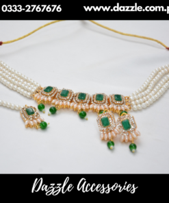 Green Ethnic Choker Set