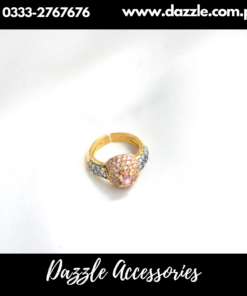 Light Pink Zirconia Adjustable Ring