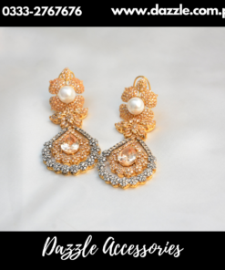 Luxurios champagne Zirconia earrings