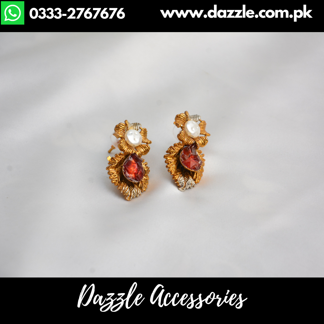 Maroon Turkish Tops Earrings