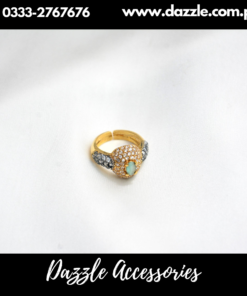 Mint Zirconia Adjustable Ring
