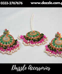 Multi Color Satement Earrings with Bindiya
