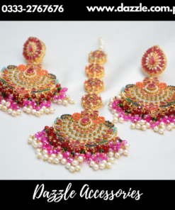 Nav Ratan Earrings Bindiya Set