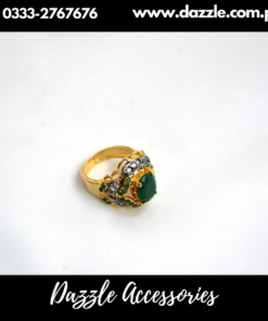 Premium Emerald Gold Plated Ring