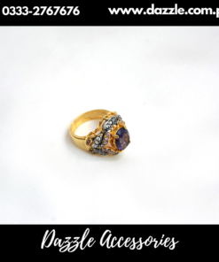 Purple Gold Plated Ladies Ring