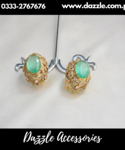 Radiant mint gem Studs
