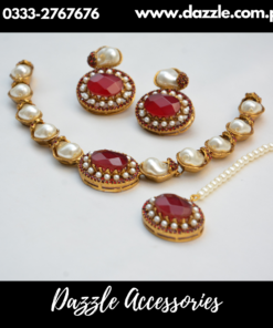 Ruby Choker with Earrings