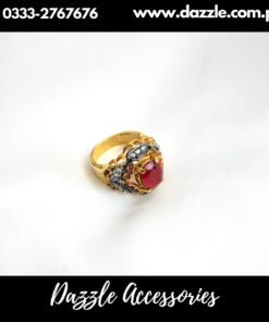 Ruby Classic Gold Plated Ring