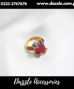 Ruby Gold Plated Statement Ring