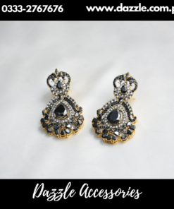 Stunning Zirconia Black Earrings