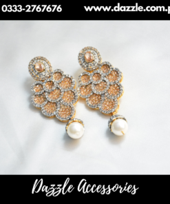 opulent champagne zirconia earrings