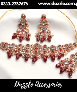 Alluring Red Pearl Chokar Set