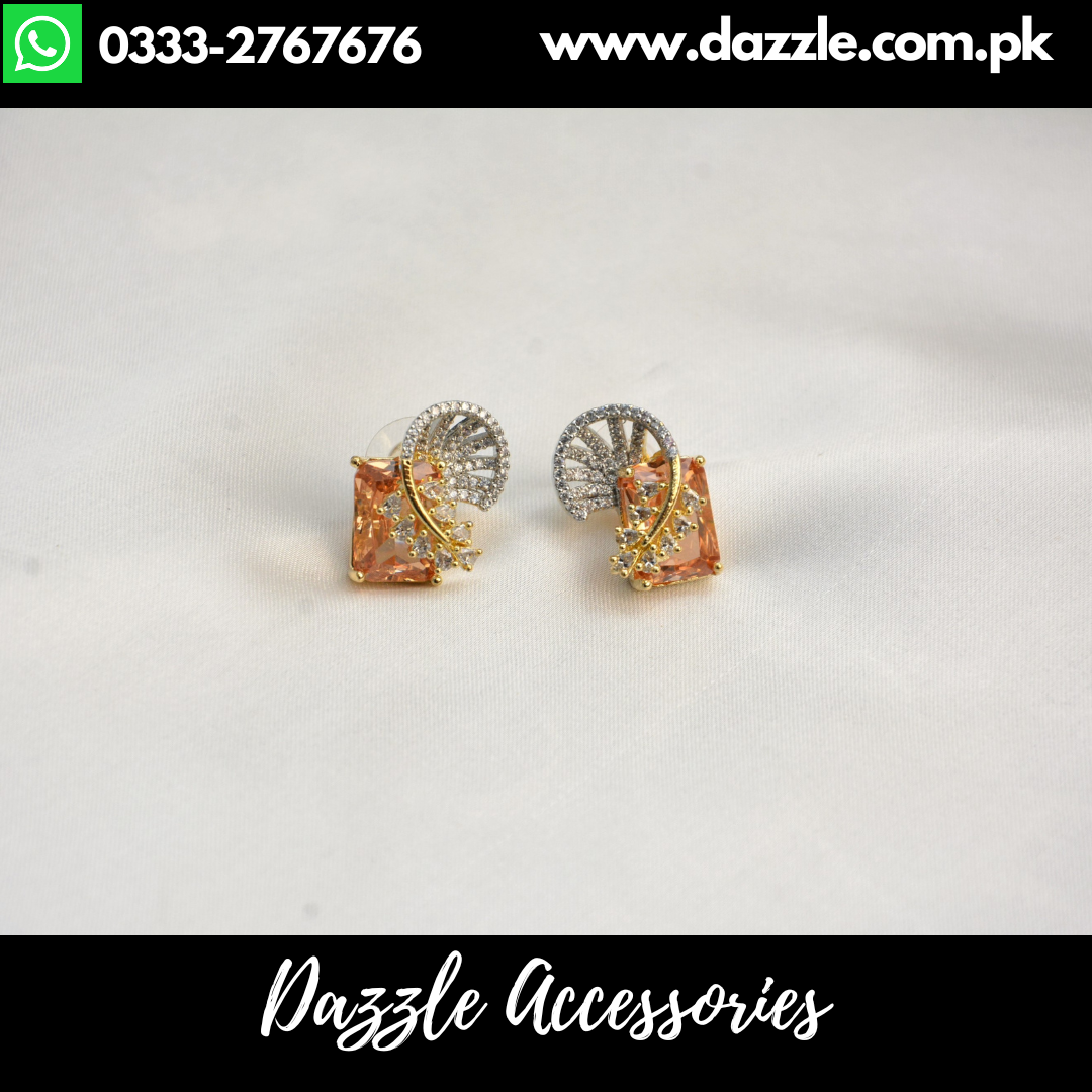 American Diamond Unique Stud Earrings