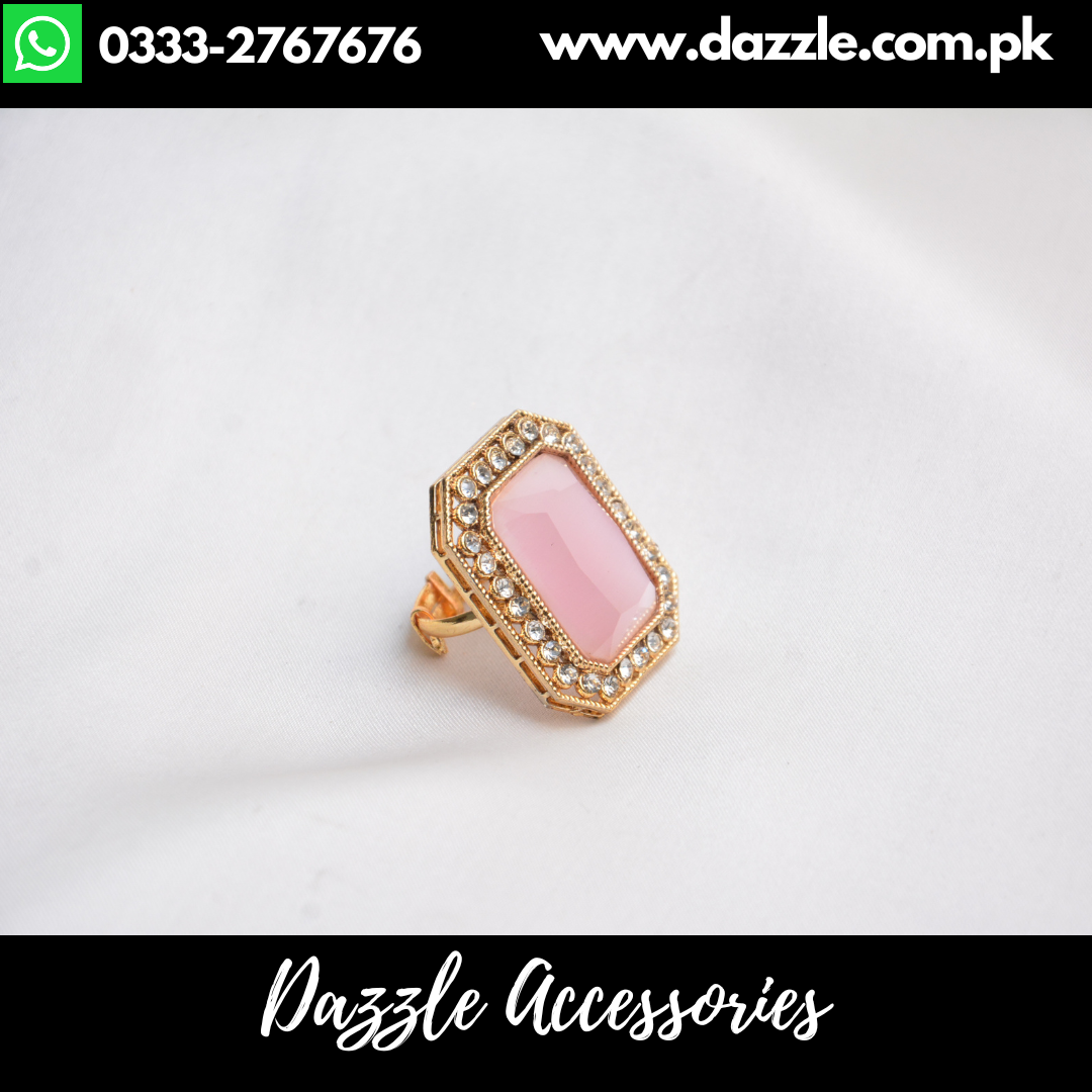 Festive pink gem Ring