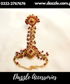 Golden Red kundan Angla