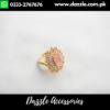 Pink Golden Decent Adjustable Ladies Ring