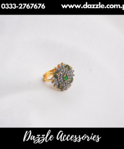 elegant zircon green ring