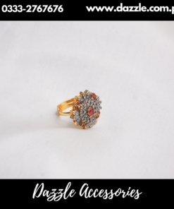 elegant zircon ruby ring