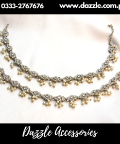 vintage silver anklets pair