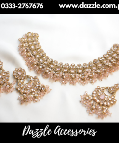 Antique Pink Bridal Necklace Set