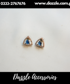 Blue Rhodium Plated Stud Earrings