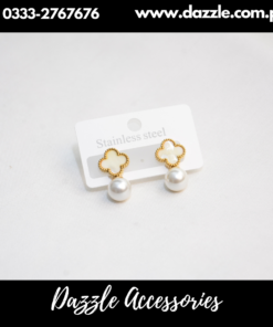 Branded White Stainless Steel Earrings for girls