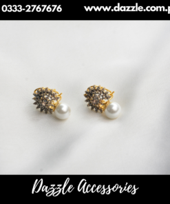 Champagne Pearl Stud Earrings